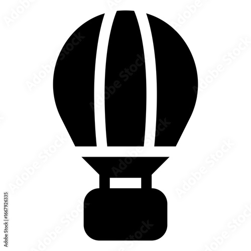 icon parachute with style glyph