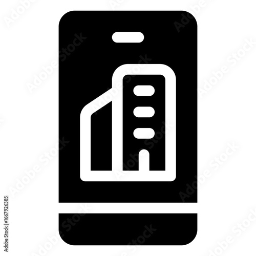 icon online booking with style glyph