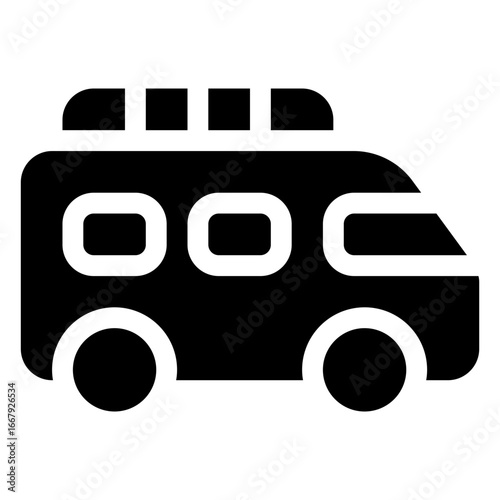 icon minivans with style glyph