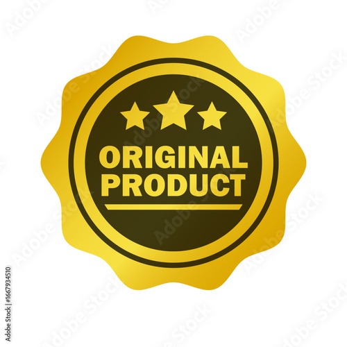 Original product seal label vecor isolated illustration