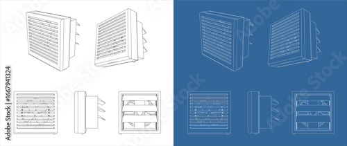 Blueprint Bathroom Exhaust Fan Views from multiple perspectives