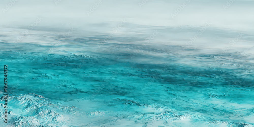 Fototapeta premium Turquoise Water Landscape With Soft Hues