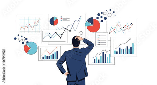 Navigating complex data visualizations and analytical challenges posing difficult questions for a business professional