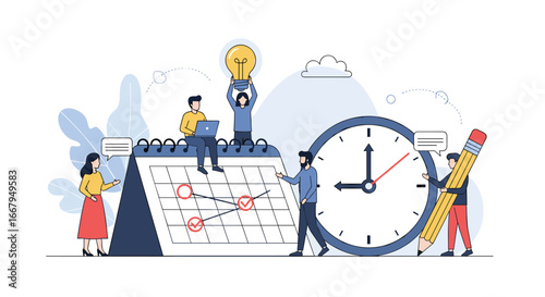 Teamwork and planning achieve goals effectively and efficiently on time