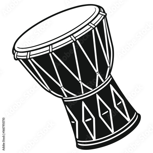 drum silhouette vector illustrration