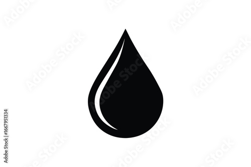water droplet vector icon silhouette illustration