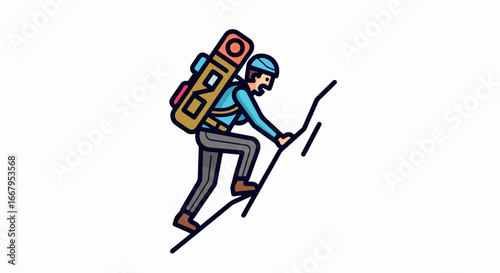 Climbers Ascent - Conquering the Mountain Challenge.