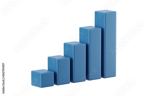 Five ascending blue geometric blocks arranged in a staircase pattern Free Download Five ascending blue geometric blocks arranged in a staircase pattern - GFXLoad
