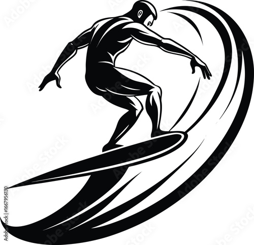 Surfer Performing Aerial Maneuver Above Crest