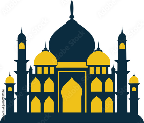 Taj Mahal Domes Emphasized Minimal Art