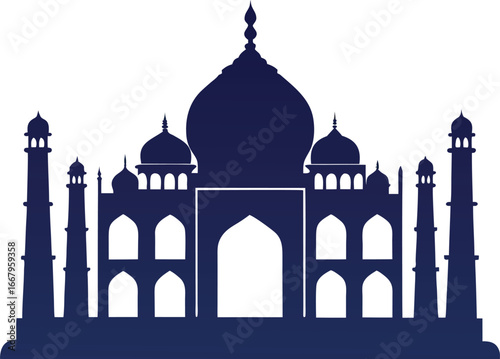 Taj Mahal Symbolic Modern Minimal Design