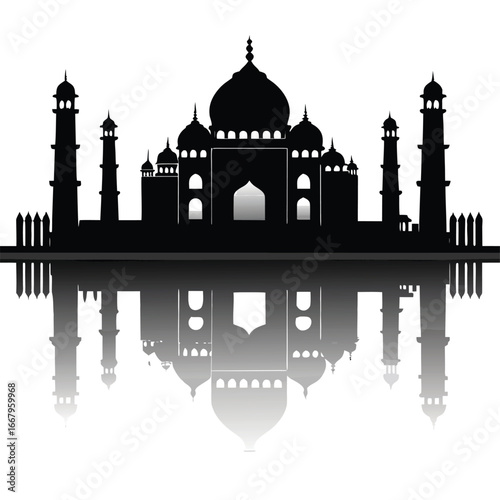 Taj Mahal With Reflection Effect