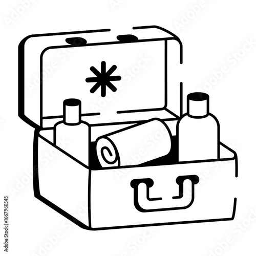 A drawing style icon denoting a medical bag
