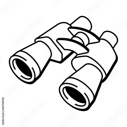 A sketchy style icon showing binoculars
