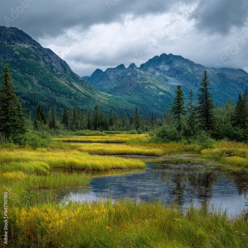 untouched Alaska nature reserve landscape