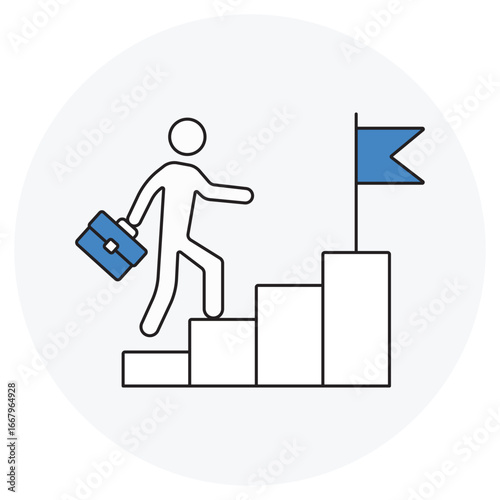 Career Icon, Career Development Plan, Career Growth Framework, Career Pathway Guide, Career Advancement Strategy, Career Success Manual, vector
