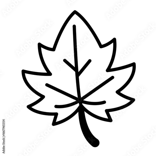 Vector illustration of maple leaf in autumn