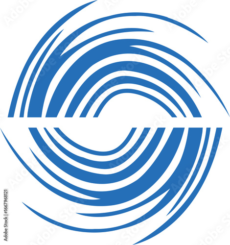 unique tsunami icon. 
