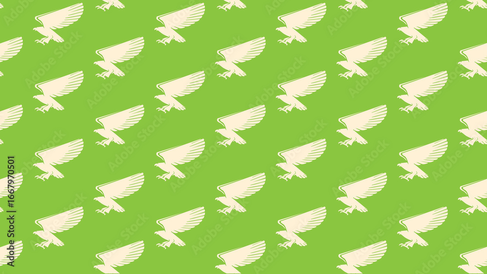 Fototapeta premium HAWK EAGLE vector pattern colourful