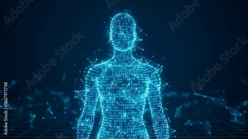 Evolving Digital Human: Artificial Intelligence Binary Code Body Animation