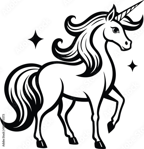Unicorn With Sparkling Decorative Mane
