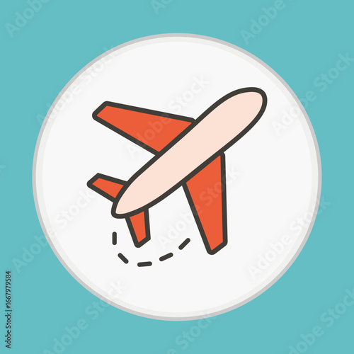 Airplane Icon – Travel and Flight