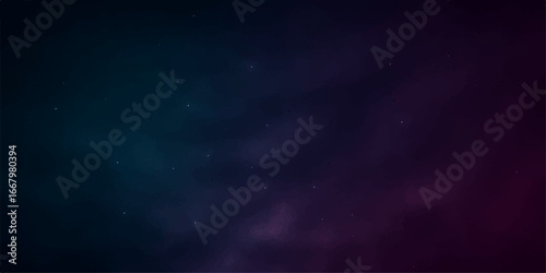 Bright cosmic clouds and distant stars illuminate a deep blue abstract space