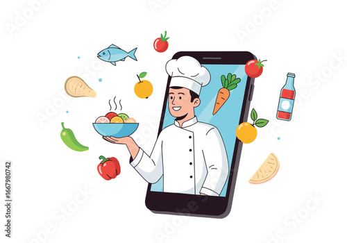 Culinary masterclass mobile application with expert chef demonstrations