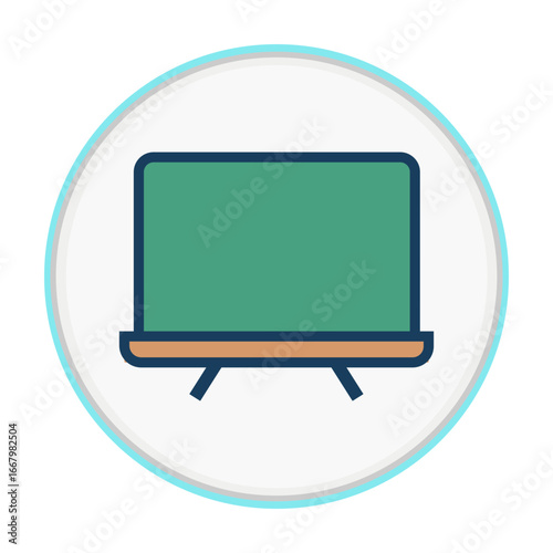 blackboard with green screen