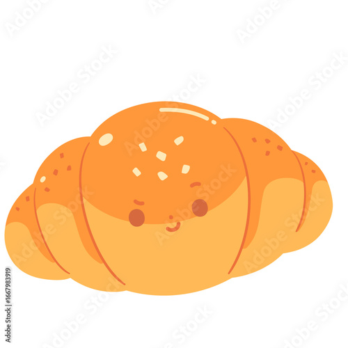 Kawaii Shio Pan Japanese Salt Bread Illustration
