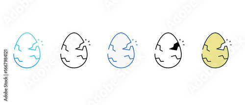 Egg Shell icon design with white background stock illustration