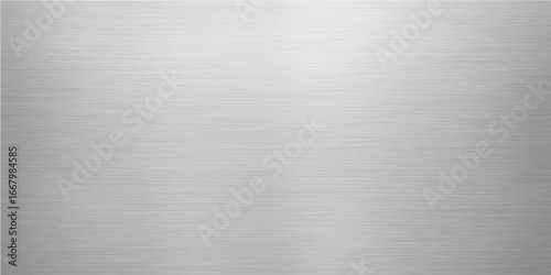 A metallic silver background with a textured, brushed steel surface and a shiny, industrial pattern