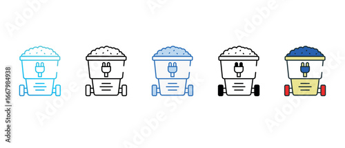 Electronic Waste icon design with white background stock illustration