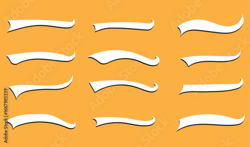 Text Tails Swoosh Baseball Sign, Typography font curve tail, font swoosh tail ornamental vector, Typographic swash and swooshes tails