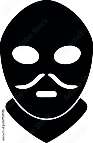 Criminal mask icon silhouette icon
