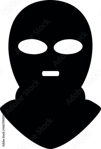 Bandit criminal mask icon silhouette icon