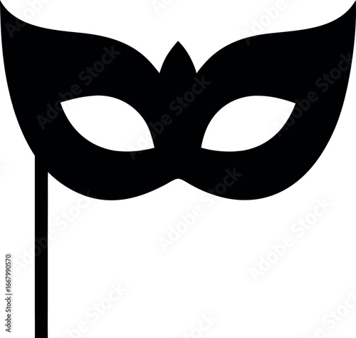 Carnival mask silhouette icon vector illustration