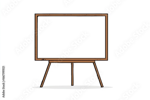 Hand - drawn Style Wooden Easel Whiteboard Illustration, for Teaching Demonstration, Creative Blackboard Writing, Studio Decoration Scenarios