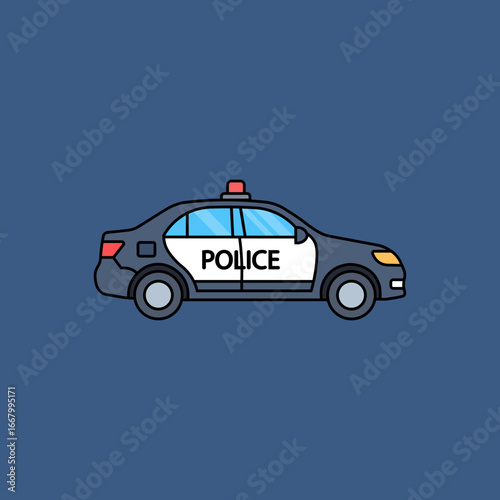 Police Car Side View Icon