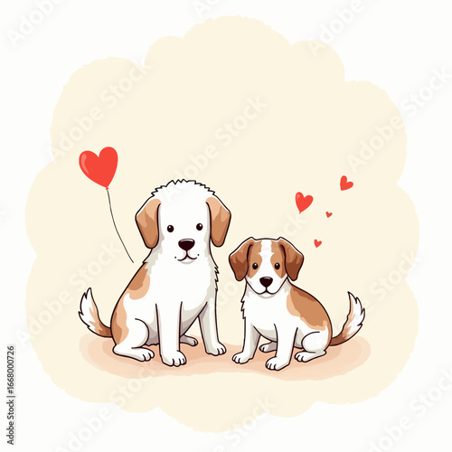Set of cartoon puppy head icons. Vector illustrations of various happy pet breeds.