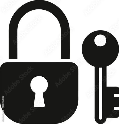 Lock and key icon representing security and access