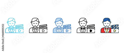 Actor icon design with white background stock illustration