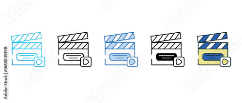 Film Making icon design with white background stock illustration