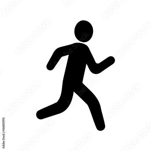 Silhouette image of a person running, illustrating speed and physical activity