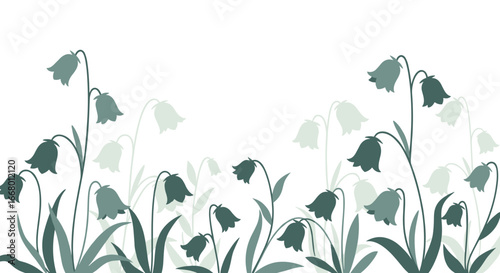 Elegant floral silhouette design perfect for spring, summer, nature, and botanical themes