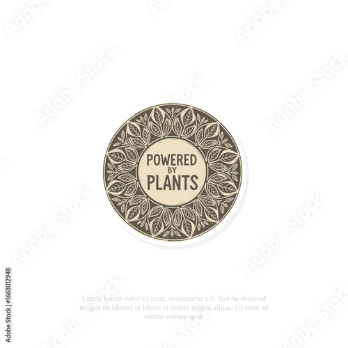 Powered-by-plants botanical badge