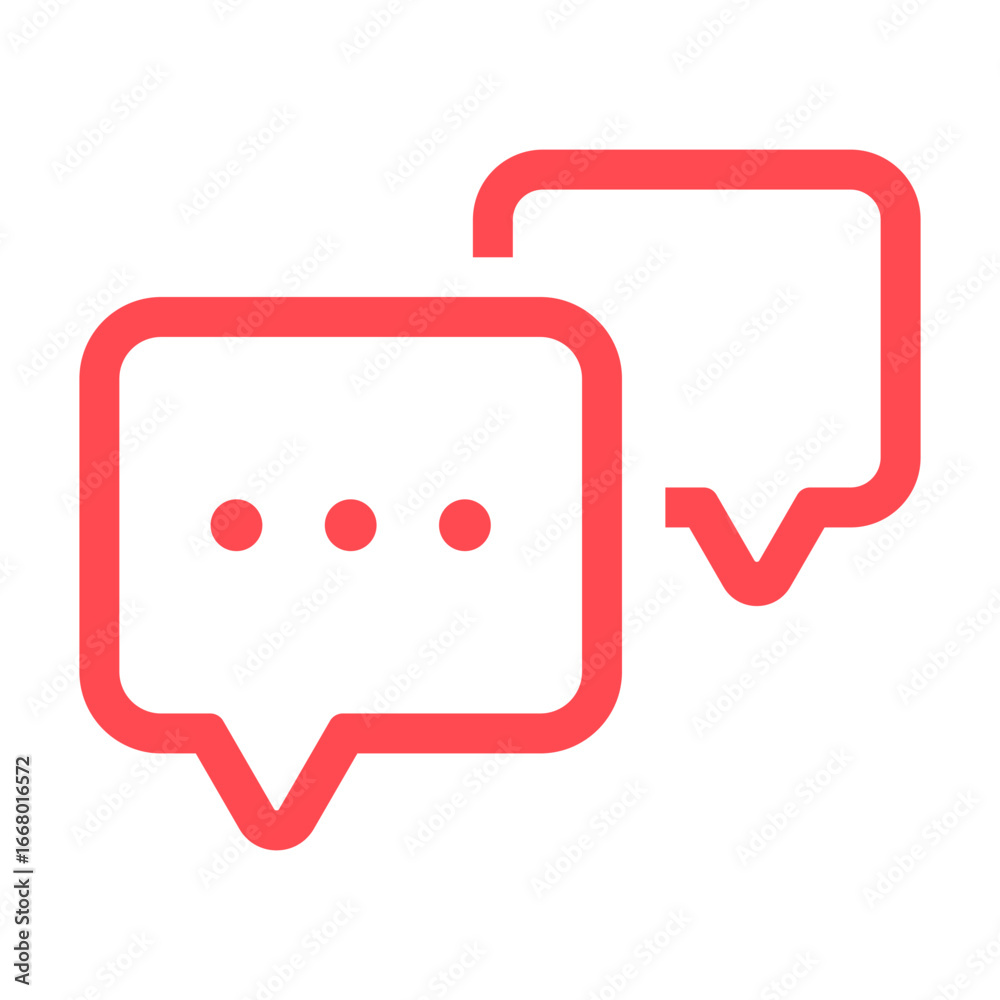 Naklejka premium Chat icons. chatting speech bubble symbol icon set . comment icon button . message talk bubble, communication, Conversation, icons