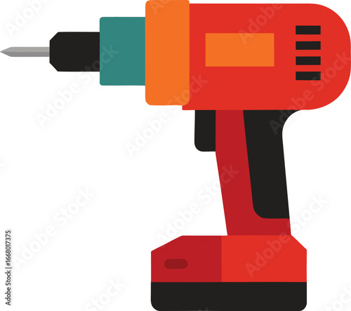cordless drill isolated on white background