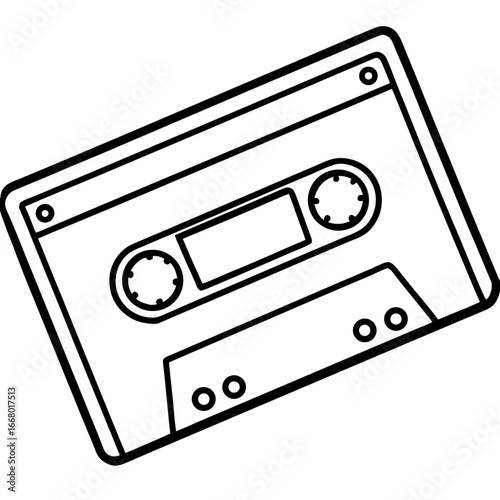 Vintage Audio Tape Vector Art