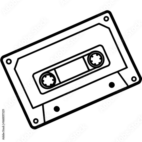 Vintage Audio Tape Vector Art